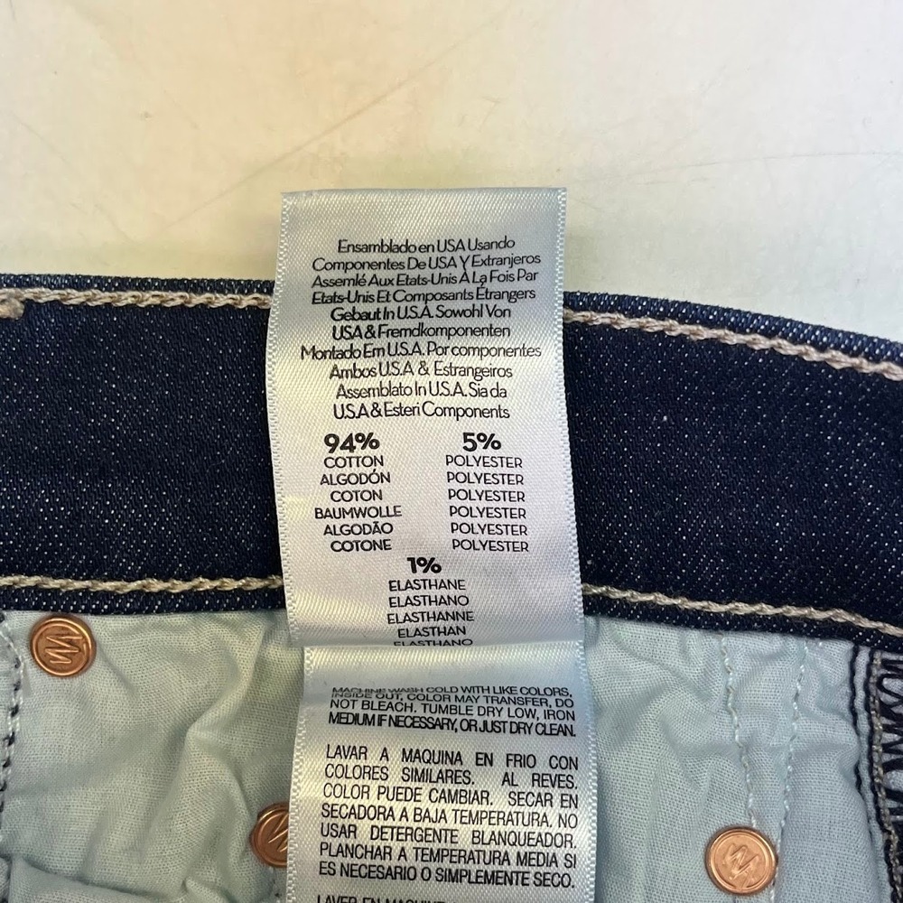 Mother Lil Insider Crop Step Fray Jeans Off Limits Dark Wash Size 27 High Rise - Picture 10 of 15